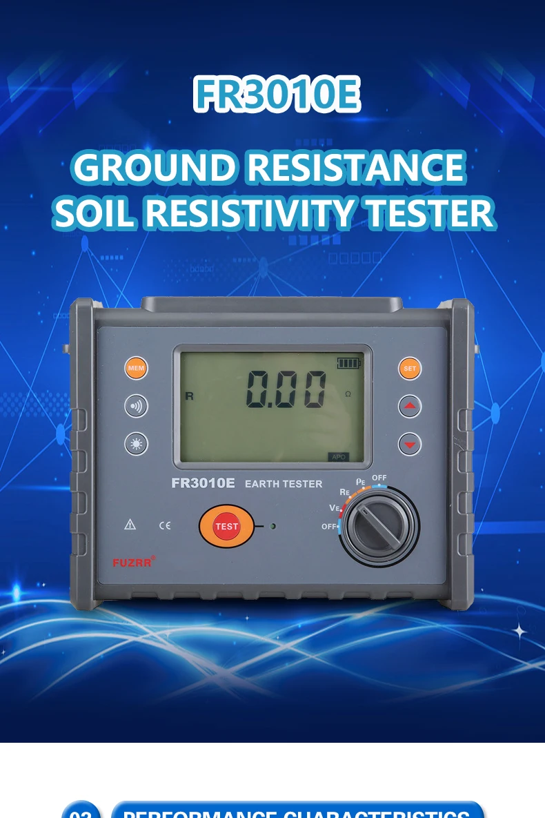 Fr3010e Upgraded Ground Resistance Test Meter Earth Resistance Soil