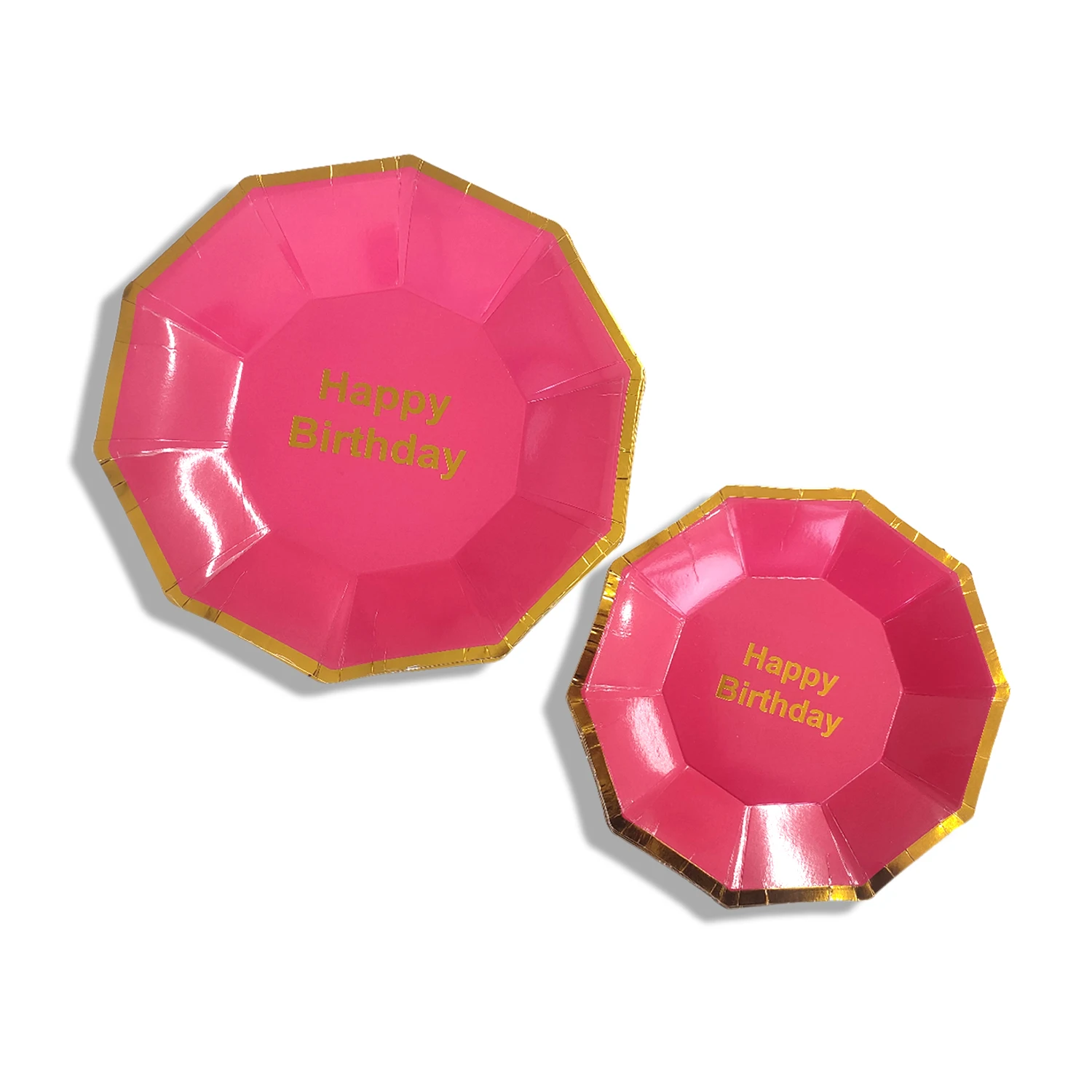 Pink Party Decorations Supplies And Disposable Hot Stamping Plates For
