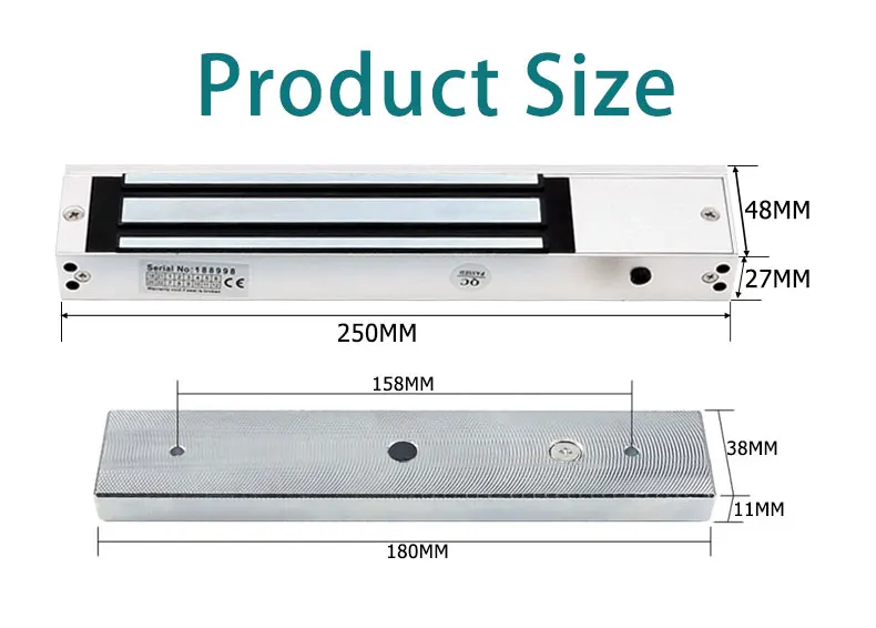 12v 600lbs Elock Serrure Door Lock Time Delay