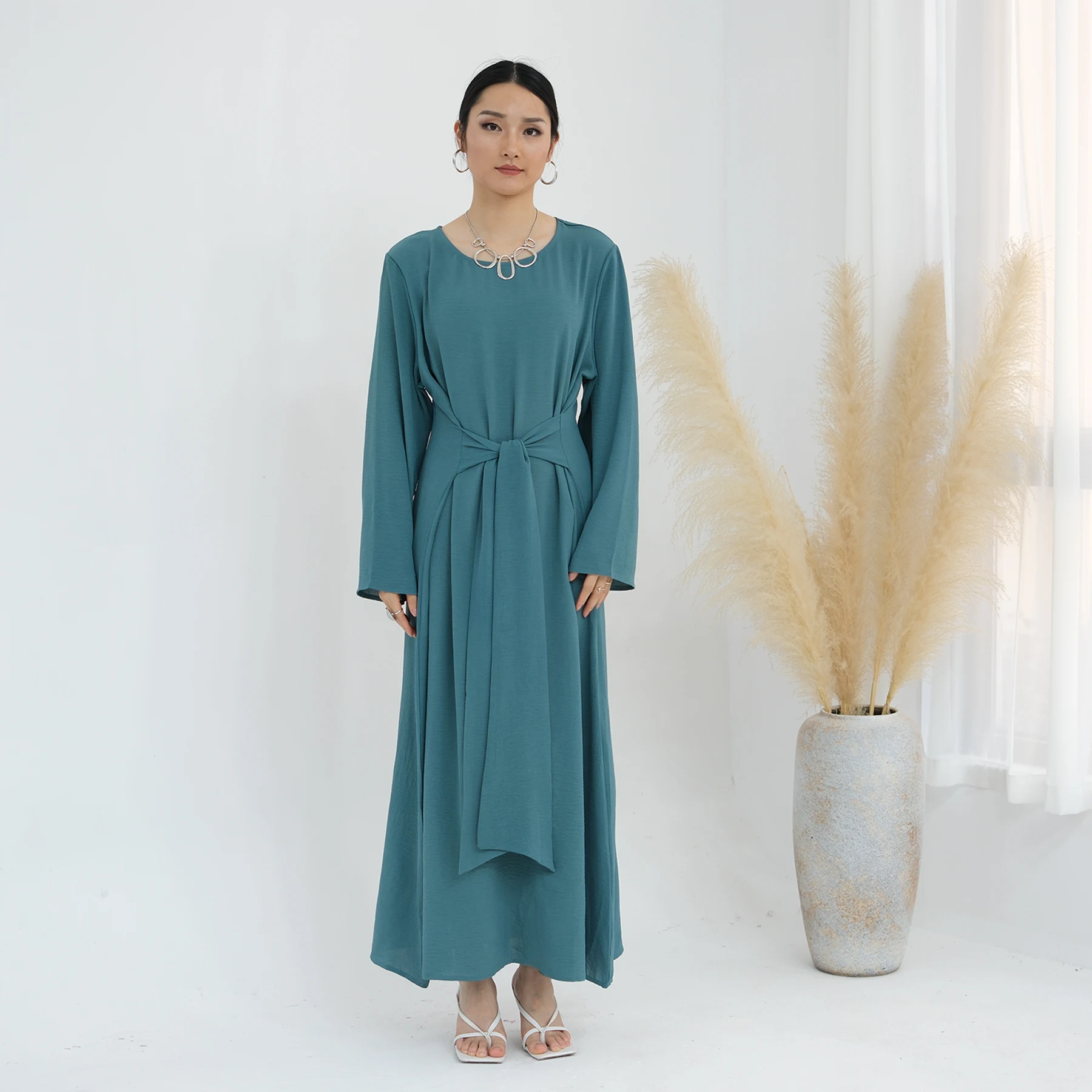 maxi solid dress Berrylush Women Solid Green Side Slit Cutout Maxi Dress
