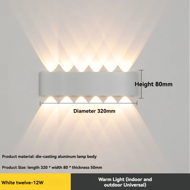 RGBYP Color Changing  Round Half Round Design Wall Light  Outdoor up / Down Wall Lights Waterproof IP65 Modern Outdoor Wall Lamp
