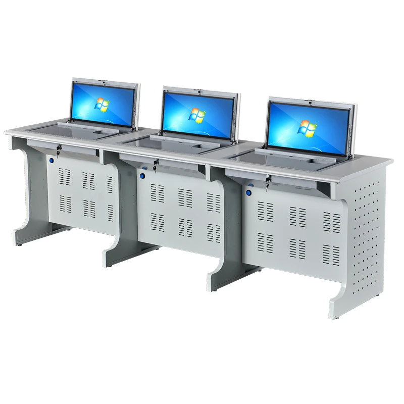 Classroom School Flip Up Computer Desk Monitor Safety Box Multifunction Turn Over Buy