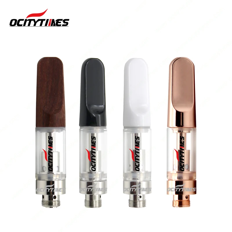 Wholesale Metal Glass Housing 1.0mm CBD cartridges Empty 0.5ml 510 Vape oil Cartridges