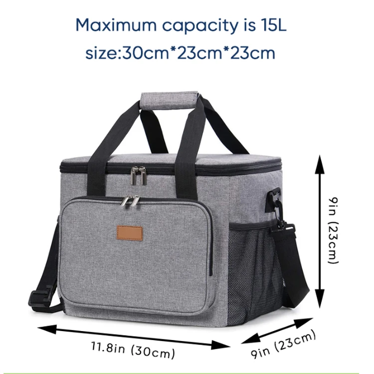 2023 New Adjustable Shoulder Meal Box Insulation Bag Cooler Handbag ...