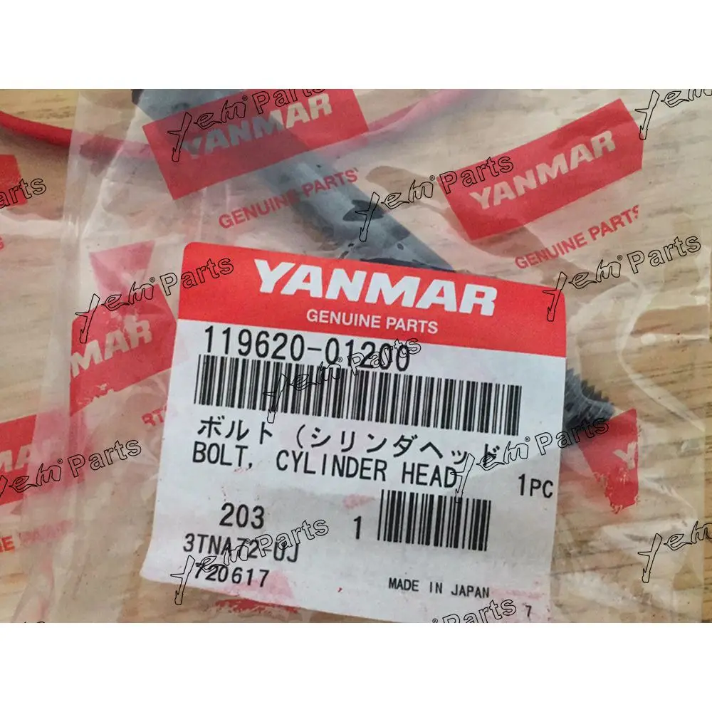 3TNA72 Cylinder Head Bolt 119620-0120V for Yanmar Diesel Engine Part