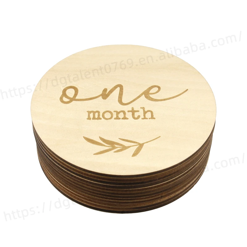 Wooden Baby Monthly Milestone Discs - Perfect Gift Set