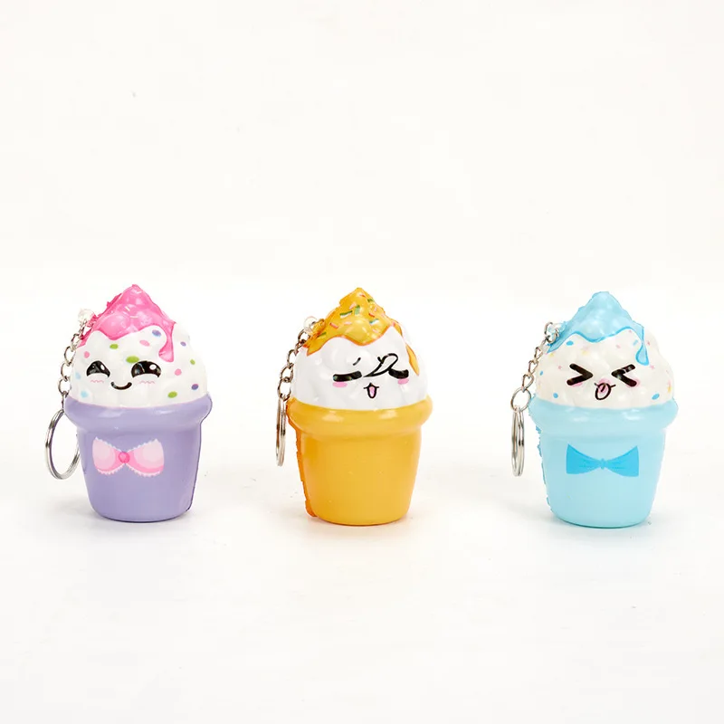 Mini Squishy Fast Food Keychain Toy Slow Rise Stress Relief Toys