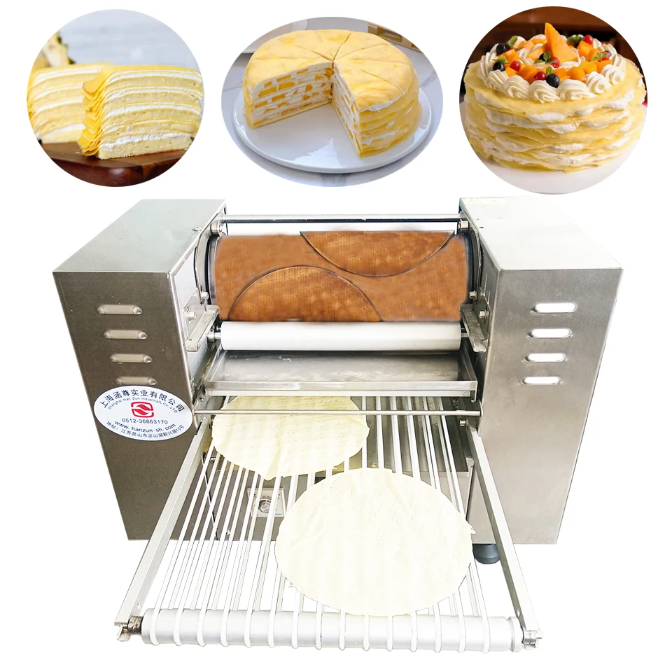 Large Professional Automatic Machinery Production Line Japanese Mini Pancake Maker Mille Layer Crepe Cake Making Machine
