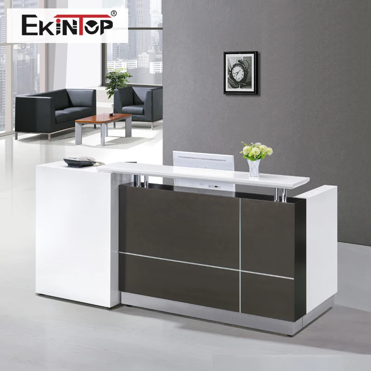 Ekintop Modern Popular Reception Desk Center Counter Reception Desks Modern White Small Reception Desks