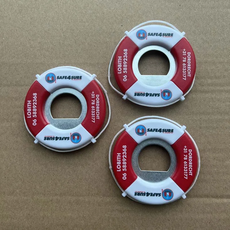 Summer Beach Promotion Round Plastic Beer Opener Beach Gift Ring Buoy Lifesaver Bottle Opener Life Buoy Beer Bottle Opener