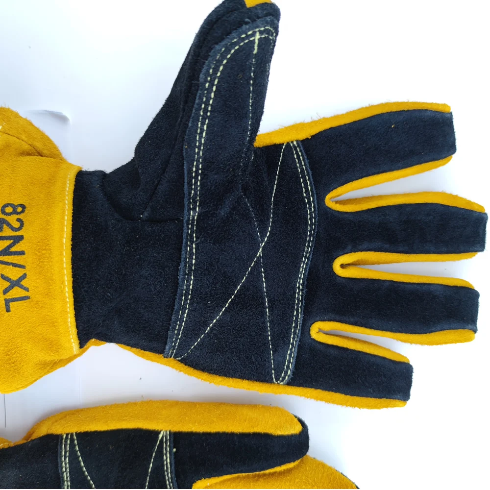 SEI NFPA1971 Zugelassene hochfeste Feuerwehr handschuhe Rindsleder  Feuerfest und pannen sicher Gre XL