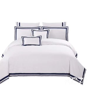 KOSMOS New Design Bed Sheet Patchwork Solid Cotton Sateen Hotel Bed Linen