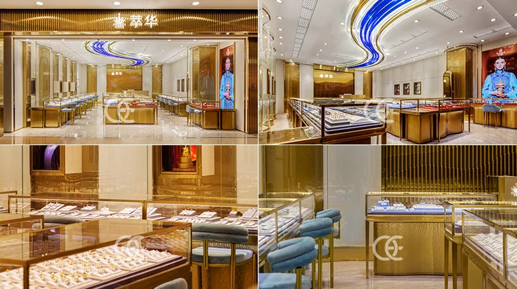 Jewellery Shop Counter Design Images Diamond Display With Led Light ...