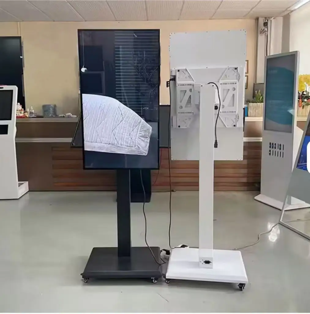 ruchomy wyświetlacz LCD do reklamy wewnętrznej i zewnętrznej o przekątnej 32, 43, 49, 55 i 65 cali, 300–3000 nitów, stojak do cyfrowej reklamy i wyświetlaczy