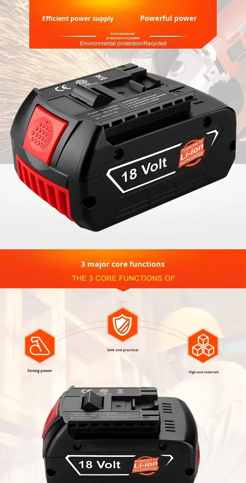 Strong Power Long Endurance 18V 20vLithium-ion Battery Pack Compatible for Boshi Power Tool Hc87dd7356b344fee8fe7ba8425d72315w