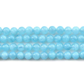 Natural Aquamarine Gemstone High Quality Round Loose Beads Aquamarine Gemstone for Jewelry Making DIY Bracelet Necklace