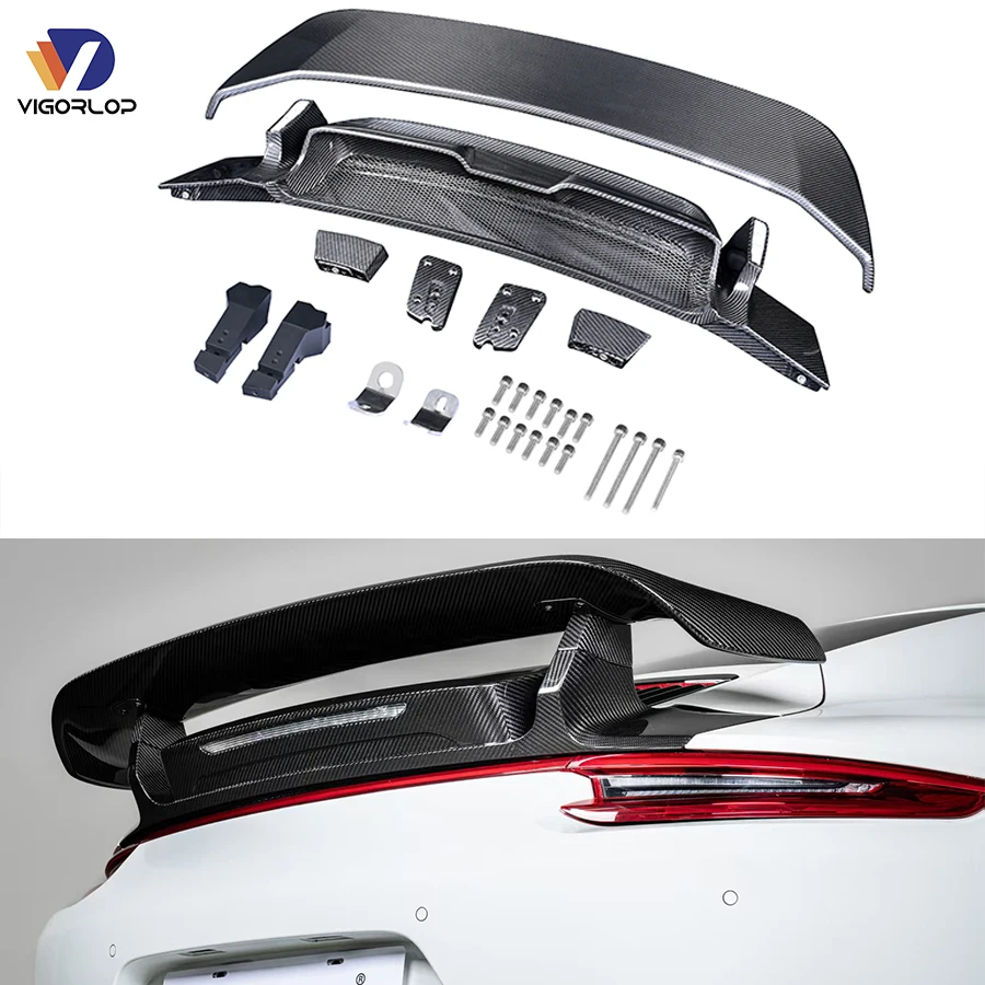 Auto Parts Carbon Fiber Car Spoiler Shelf Rear Spoiler Wing For 911 991 Techart 2012-2019