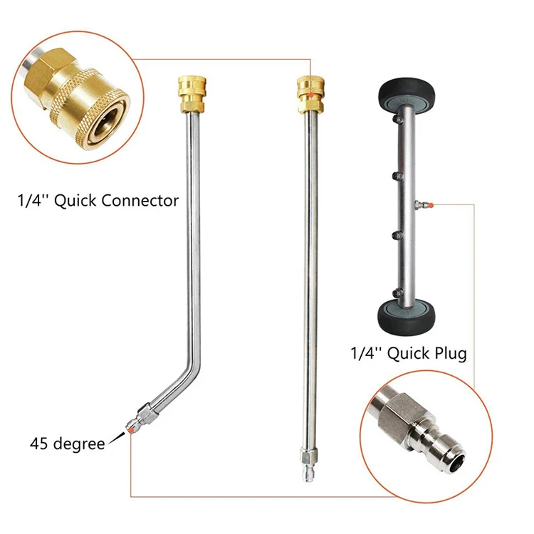 High Pressure Washer 16 Inch Undercarriage Cleaner Water Broom Car