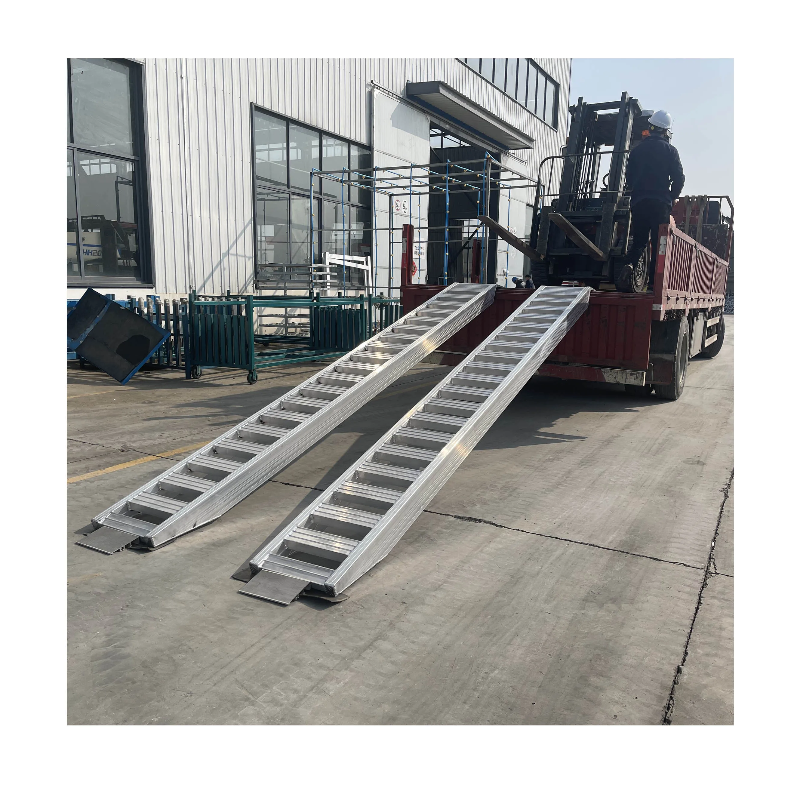 Aluminium Ramps Heavy Duty 3 Meter Dock Ramp Forklift Loading For