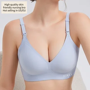 Skin Friendly Anti Bacterial Push up Supportive Open Boob Bra Mother Maternity Bra Fixed Padding Feeding Bra Seamless Women BH