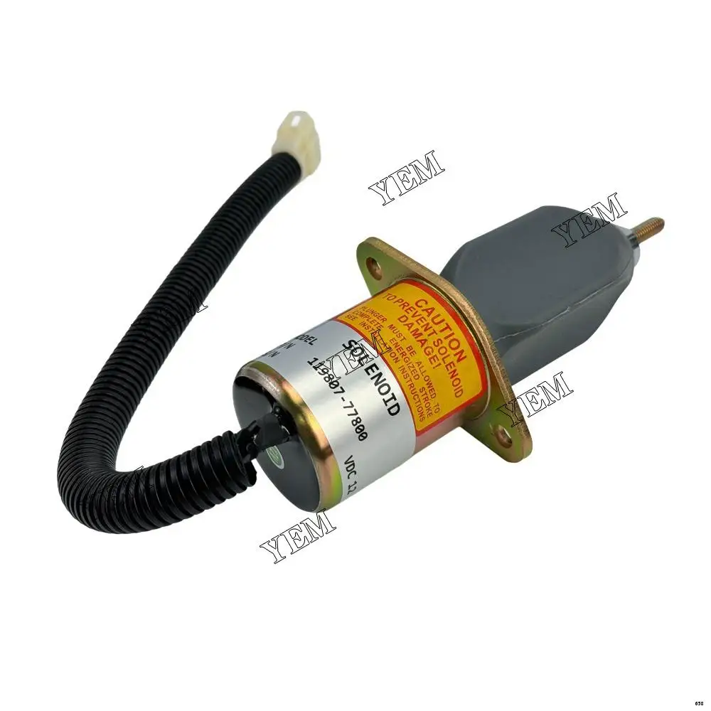 Aftermarket 4TNE94 Fuel Stop Solenoid Valve 5046-00555 119807-77800 1753ES12A3UC5B1S1 for Yanmar Engine Parts