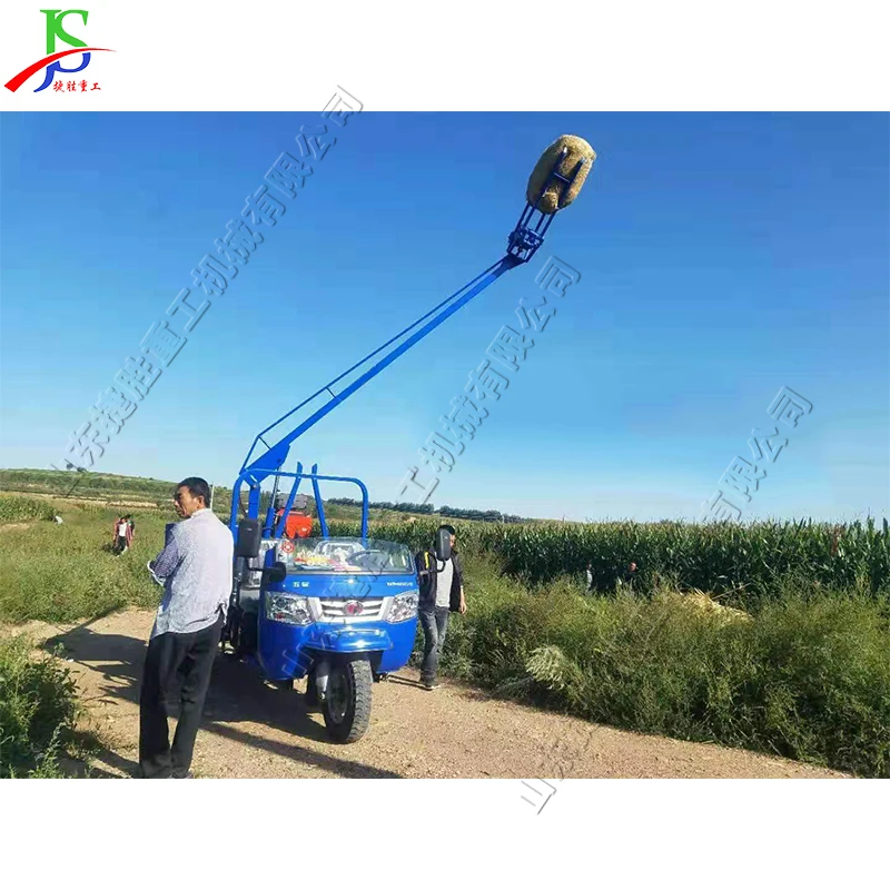 Agricultural Bale Picking  Loading Machine  Three Wheel diesel Rocker Wood Grab 360 Degree Rotating Bale Loading Equipment