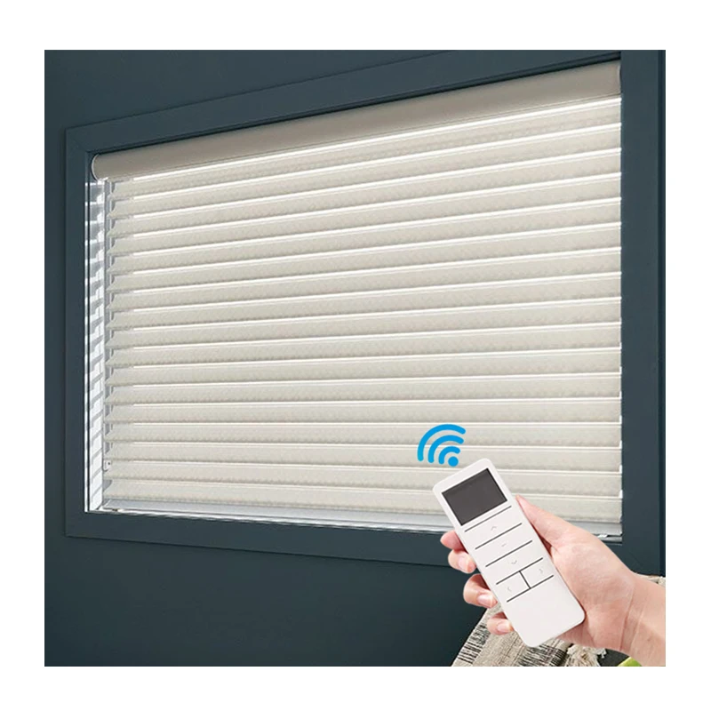 Cassette Round Covered with Fabric Wrapped Inserted Matching Shangrila Blinds Smart Window Combi Shade Shutters