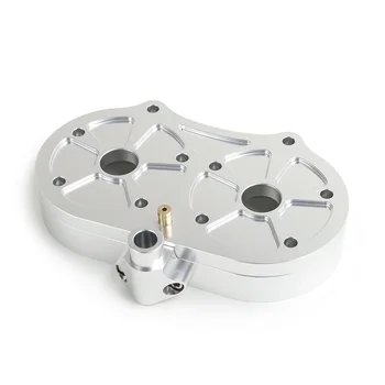 Oem CNC milling machined service billet aluminum silver anodized cylinder head cool head for Yamaha