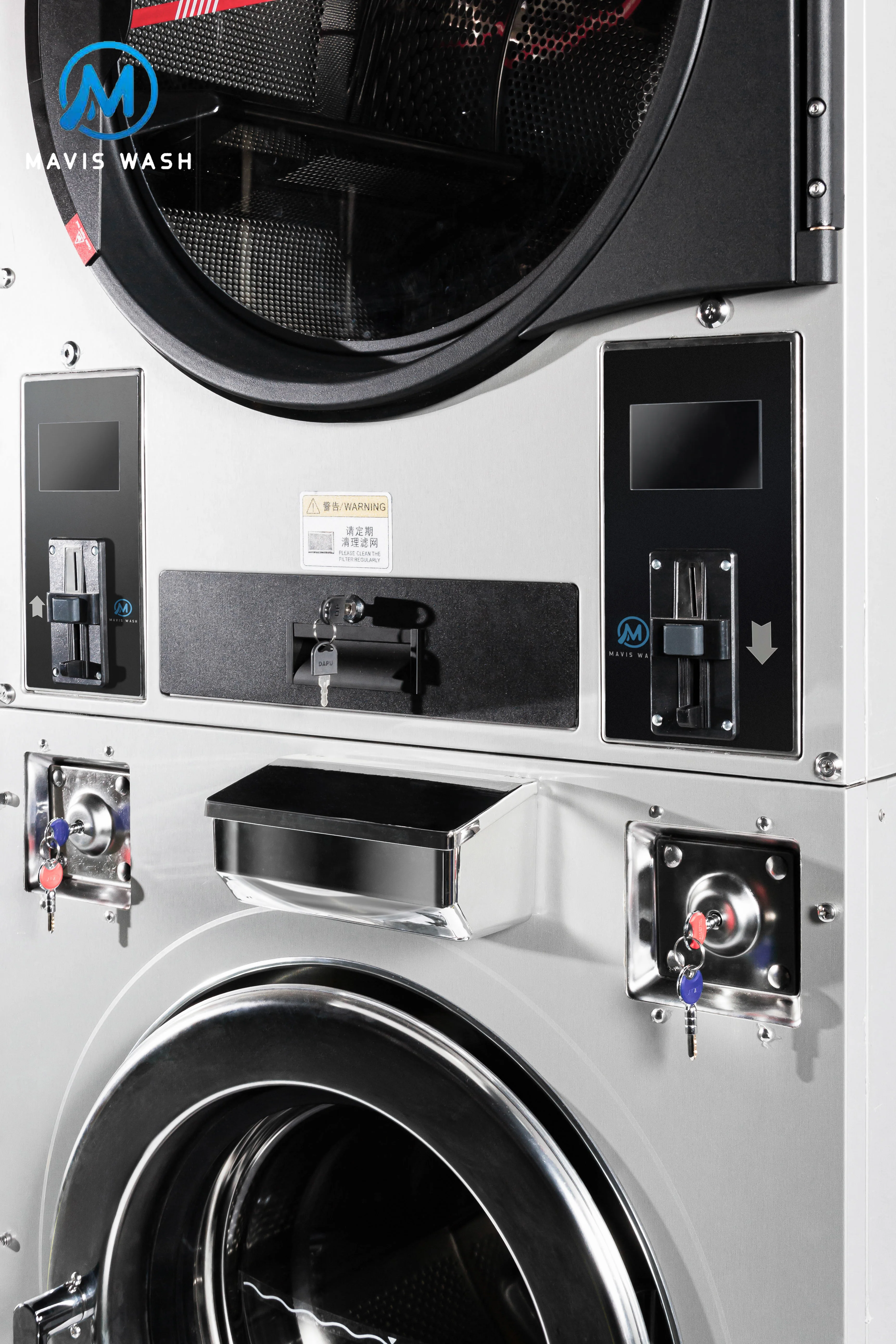 Laundry Coin Operated Washing Machine Stacked Washer And Dryer 22kg Buy Industrial Stainless