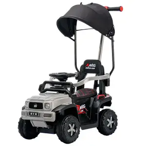 Remote-Controlled Electric Ride-On Car for Kids Music Canopy for Ages 2-4 Battery-Powered 4-Wheel Toy