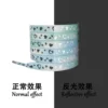 Cordones reflectantes verde menta "Love", un par, modelo C8.