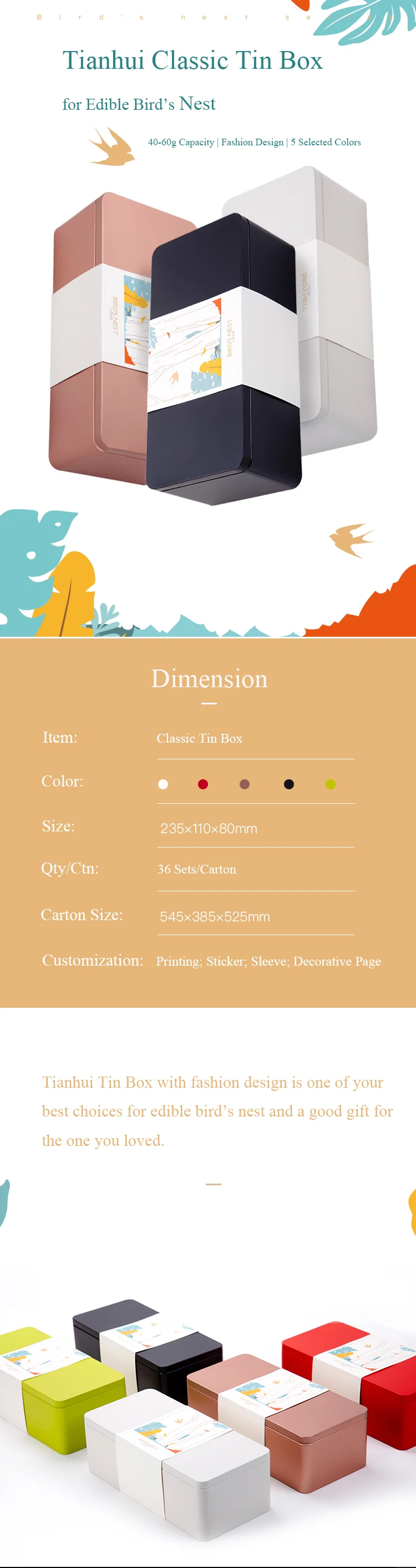 Product dimensions