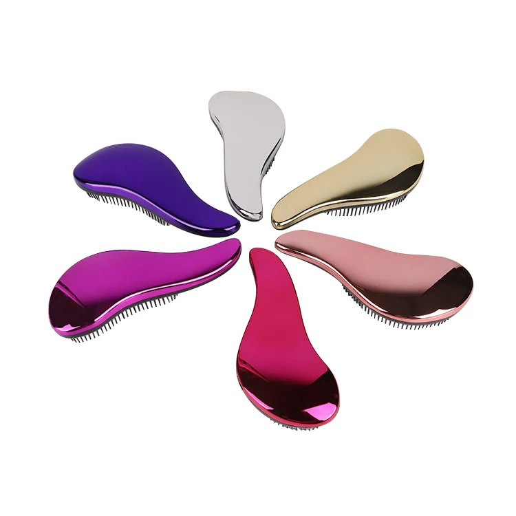 Fashion Portable Reusable Colorful ABS Nylon Detangling Hair brush for Women