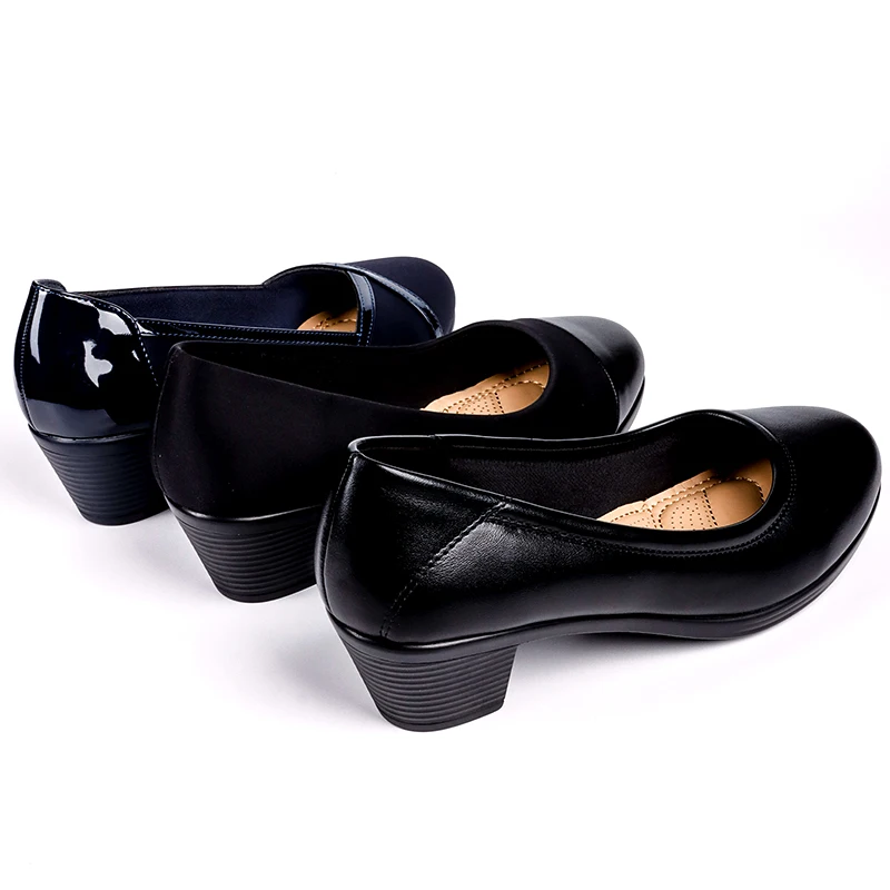 Designer Trending Arch Support Comfortable Office Lady Shoes Low Heel