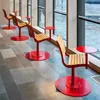 One-piece table and chair-non-rotatable