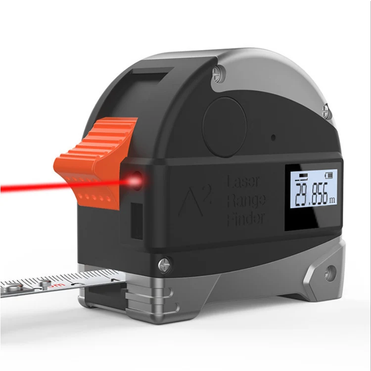 USB Charging Digital Display High Precision Steel Tape Measure Cacoffay 30M Laser Rangefinder 5M Tape Measure 