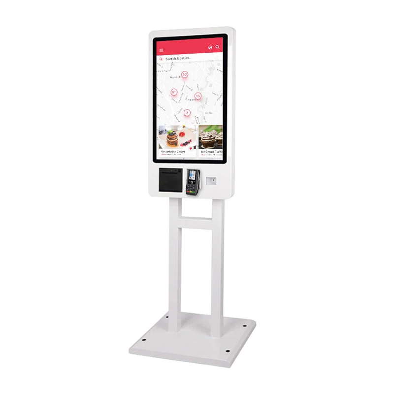 Oem Customized Smart Touch Screen 15.6 Inch Qr Code Scanner Kiosk Ticket Printing Self Service Order Pos System Payment Terminal