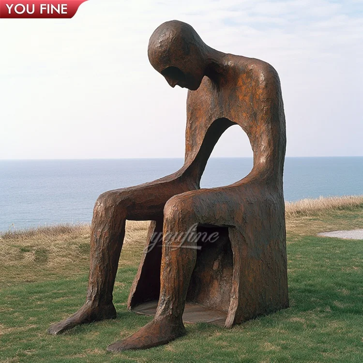 中国　張峰作　オブジェ　銅製　33/299 ブロンズ　重さ約4.95kg0407 YOUFINE-Abstract-Bronze-