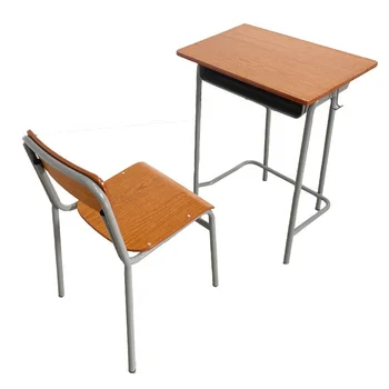 Single Student School Desk and Chair Set for Classroom & Primary School Furniture
