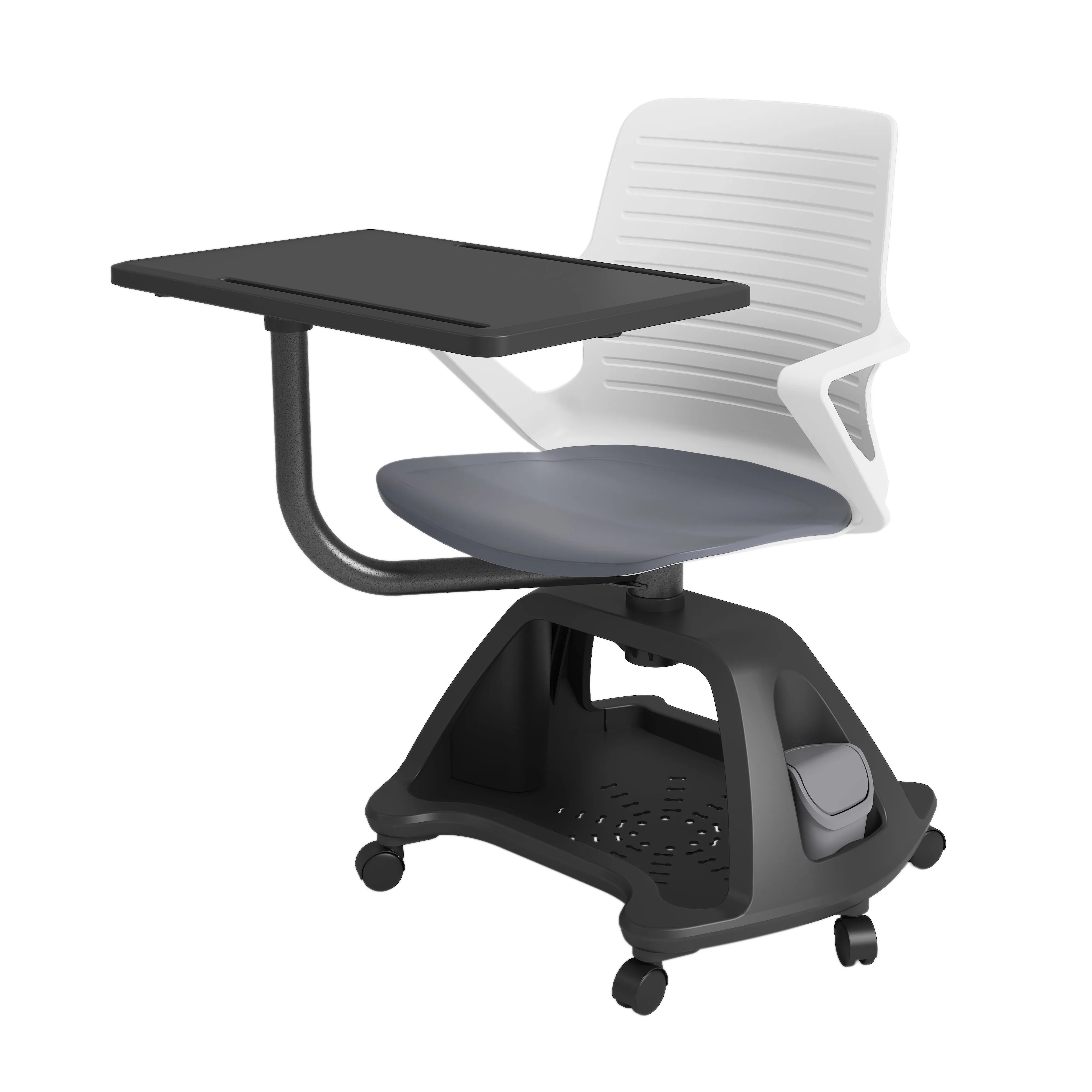 Popular Classroom Chair and Desk With Wheels Node Tripod Base School Chairs Desk for University