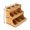 Caja de almacenamiento de té de nueve compartimentos