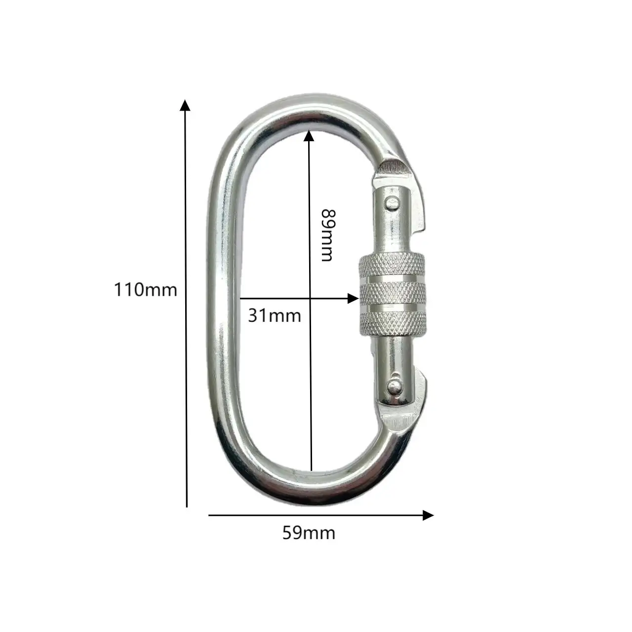 High Quality 25KN Screw Carabiner O Shape Carabiner for Hiking,Climbing,Hammock