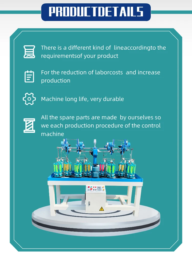 High Speed Three Twisted Rope Braiding machine TB90-3-4L of cord braided rope making machine