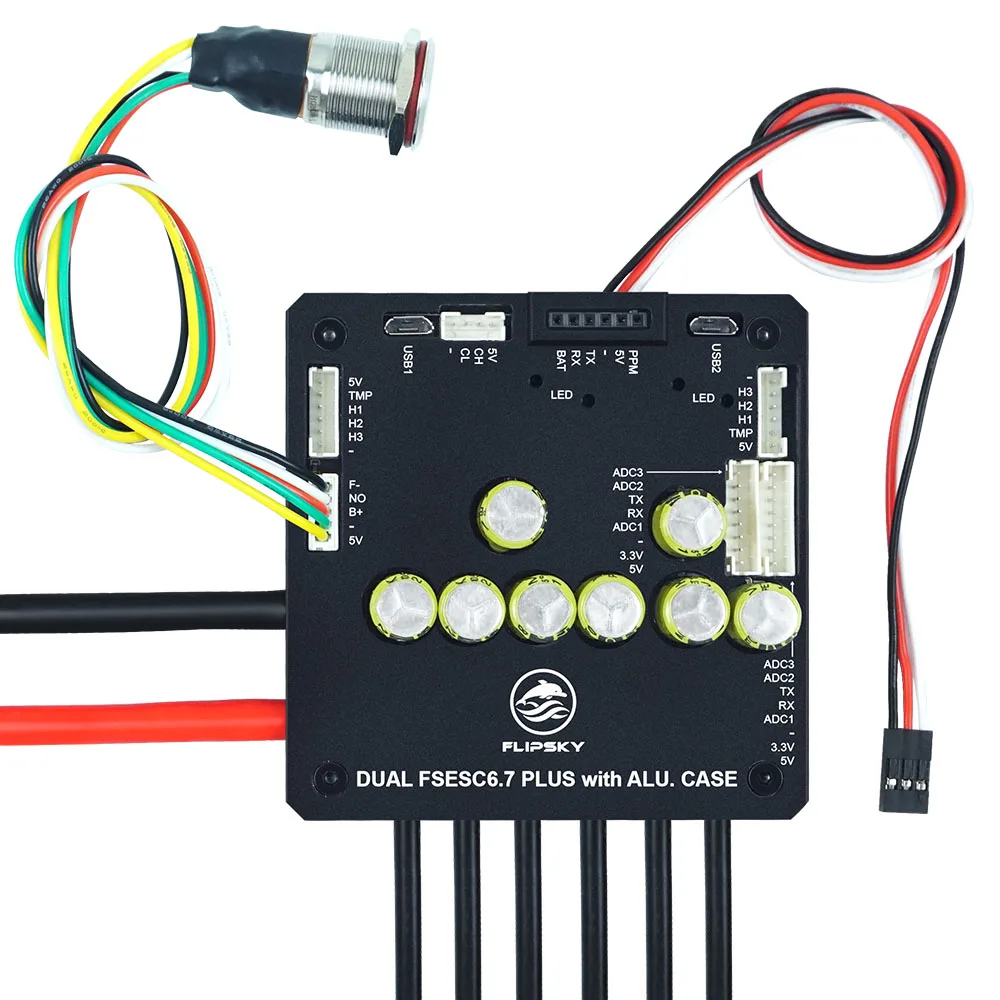 Flipsky FSESC6.7 70A Geschwindigkeitsregler Für E-Skateboard – 14-60V, Programmierbar, Mit Kühlkörper