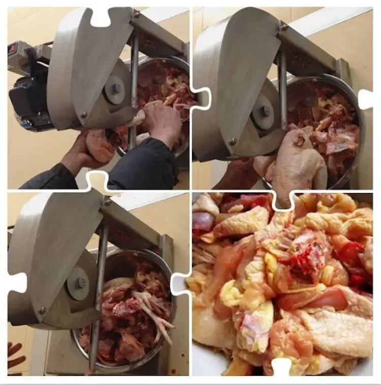 Electric Chicken and Duck Meat Processing Machine Portable Portion Cutting & Bone Saw Cutter for Poultry Meat