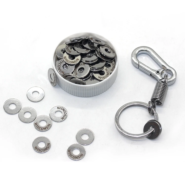 JeaSnn China Manufacturer Custom Decorative Washers Stainless Steel Chrome Engraved Country Washers