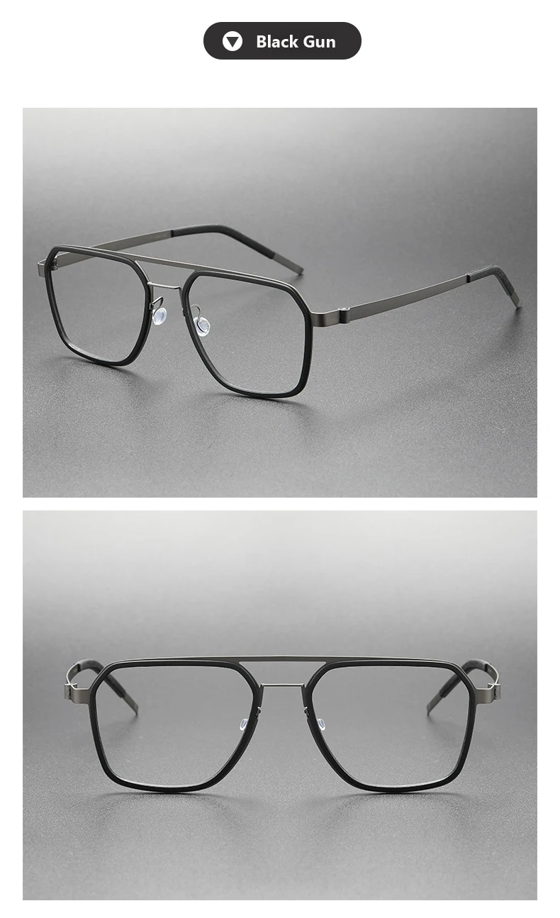 2023 Titanium Glasses Frame Men Women Vintage Square Myopia Optical
