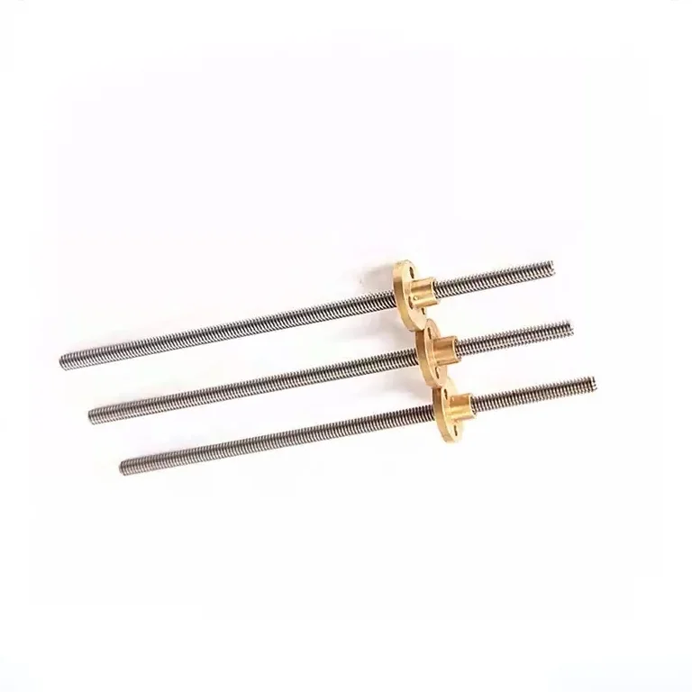 Stainless Steel Carbon Steel 6mm Diameter Tr6x1 Tr6x1.5 Tr6x2 Tr6x3 Tr6x4 Tr6x5 Tr6x6 High Precision Trapezoidal Lead Screw