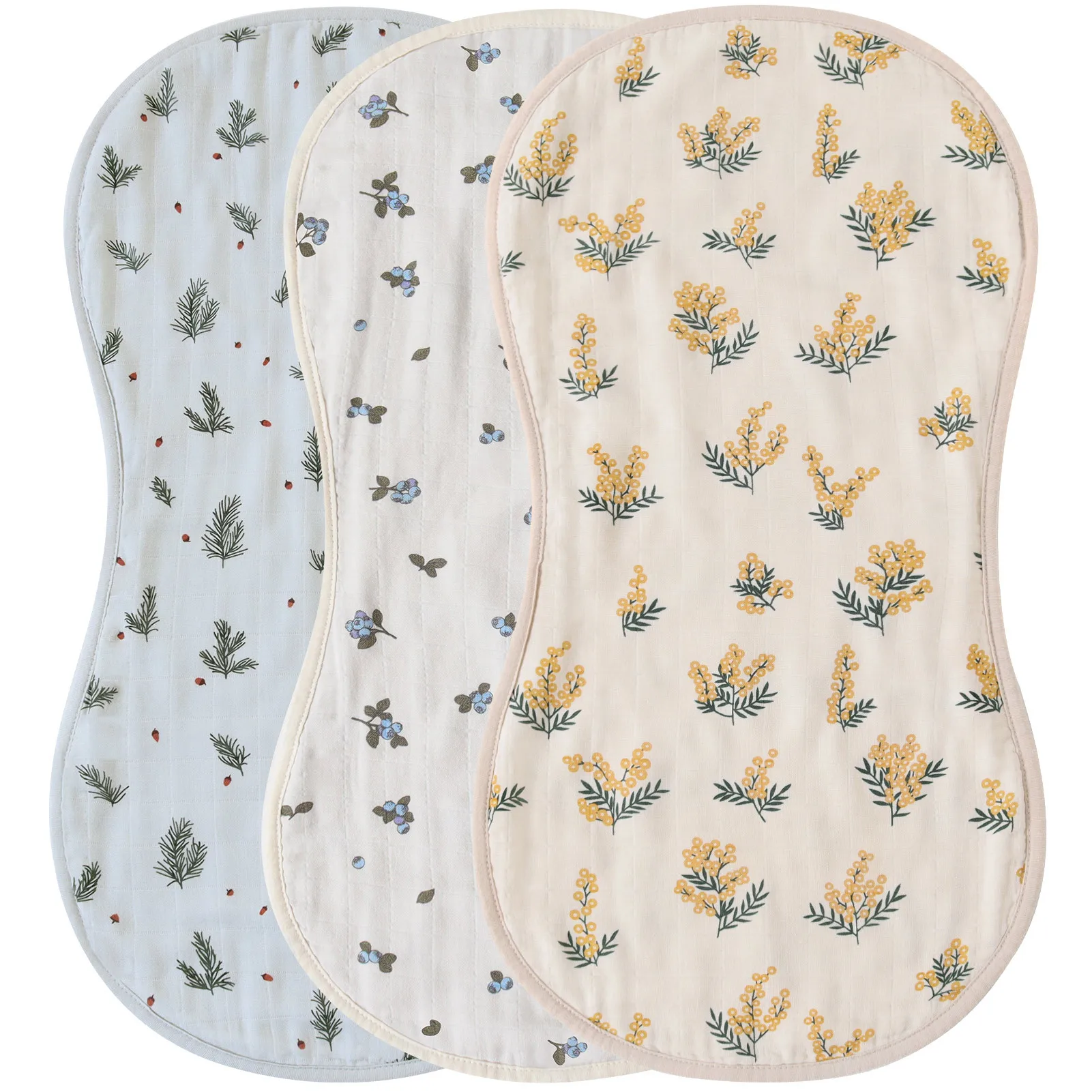 New Design Wholesale 4 Layers Newborn Drool Bib Cloth 100% Organic Cotton Baby Muslin Burp Cloth For Infants