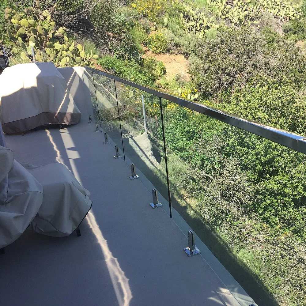 Laminated Glass Balustrade with Spigot/Balcony Frameless Glass Railing ...